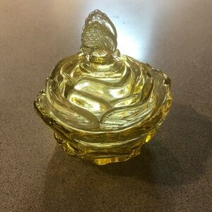 Elegant Yellow Glass Art Piece